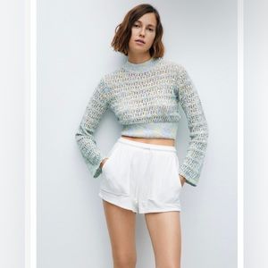 NWOT Zara Cropped Knit Sweater S